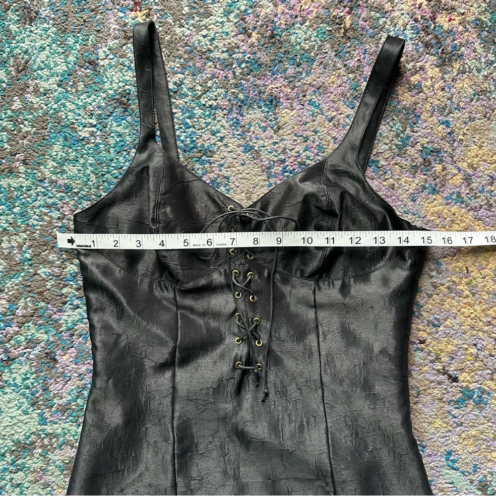 🦇Vintage Y2K Halloween Gothic Paris Laceup Dress🦇 - Picture 13 of 16